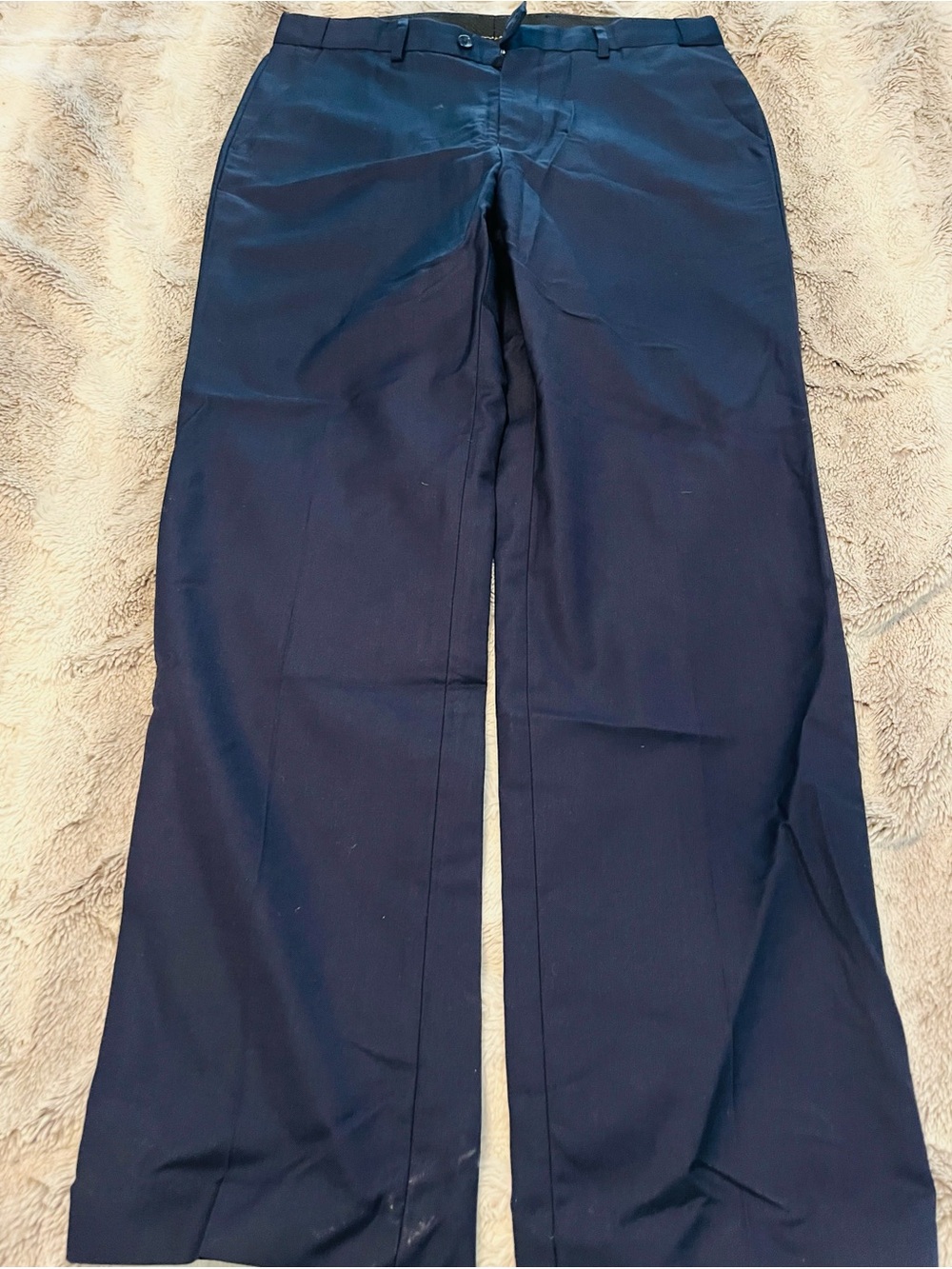 SHEIN Navy Straight-Leg Men's Dress Pants